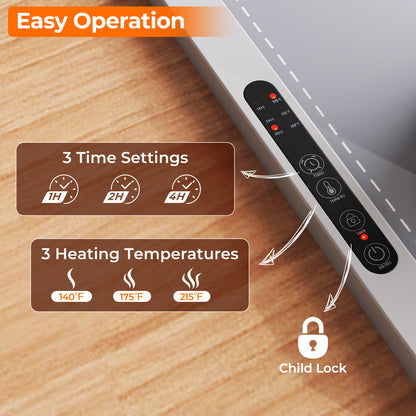 Rollable Portable Electric Food Warming Mat, Gray Food Warmers & Burners at Gallery Canada