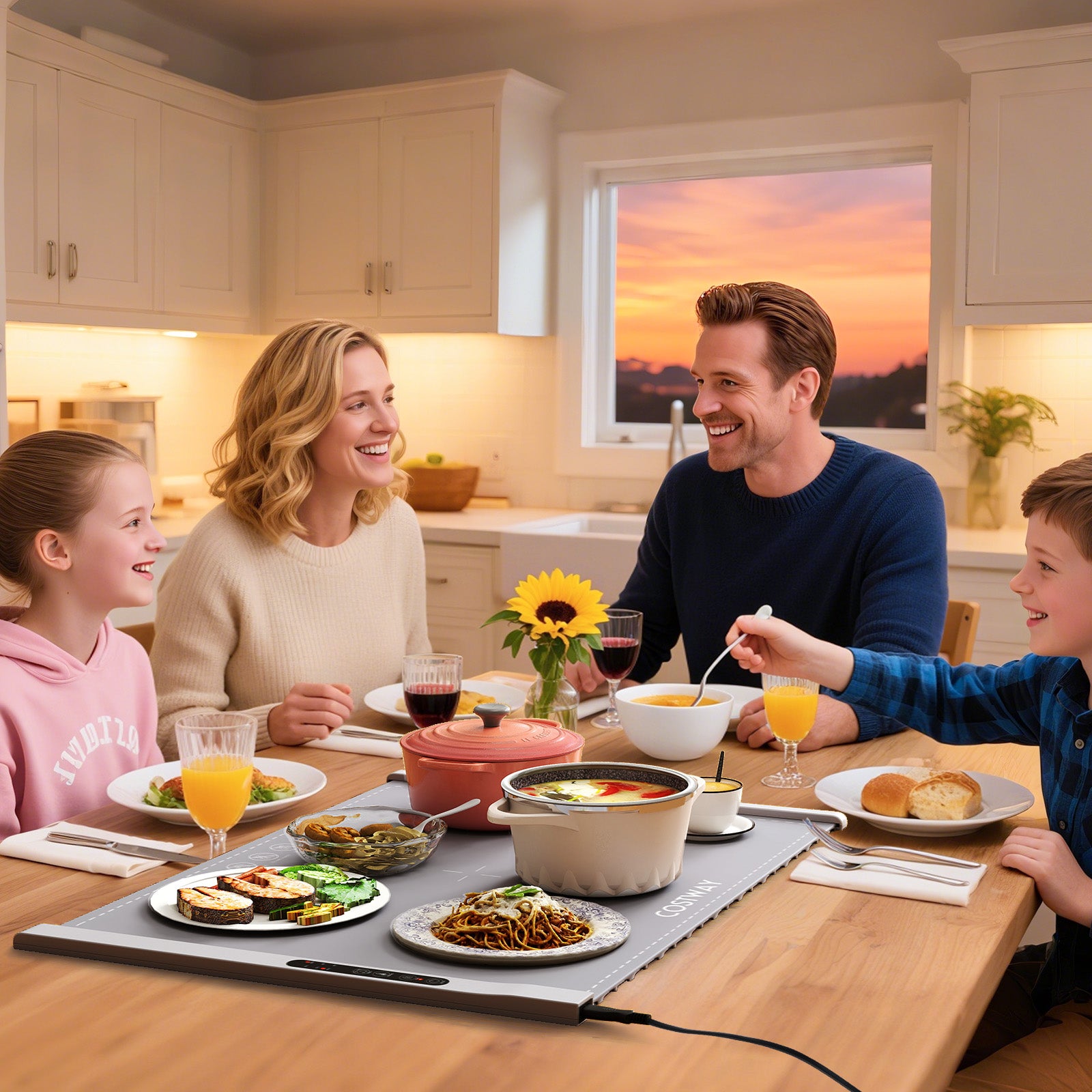 Rollable Portable Electric Food Warming Mat, Gray Food Warmers & Burners at Gallery Canada