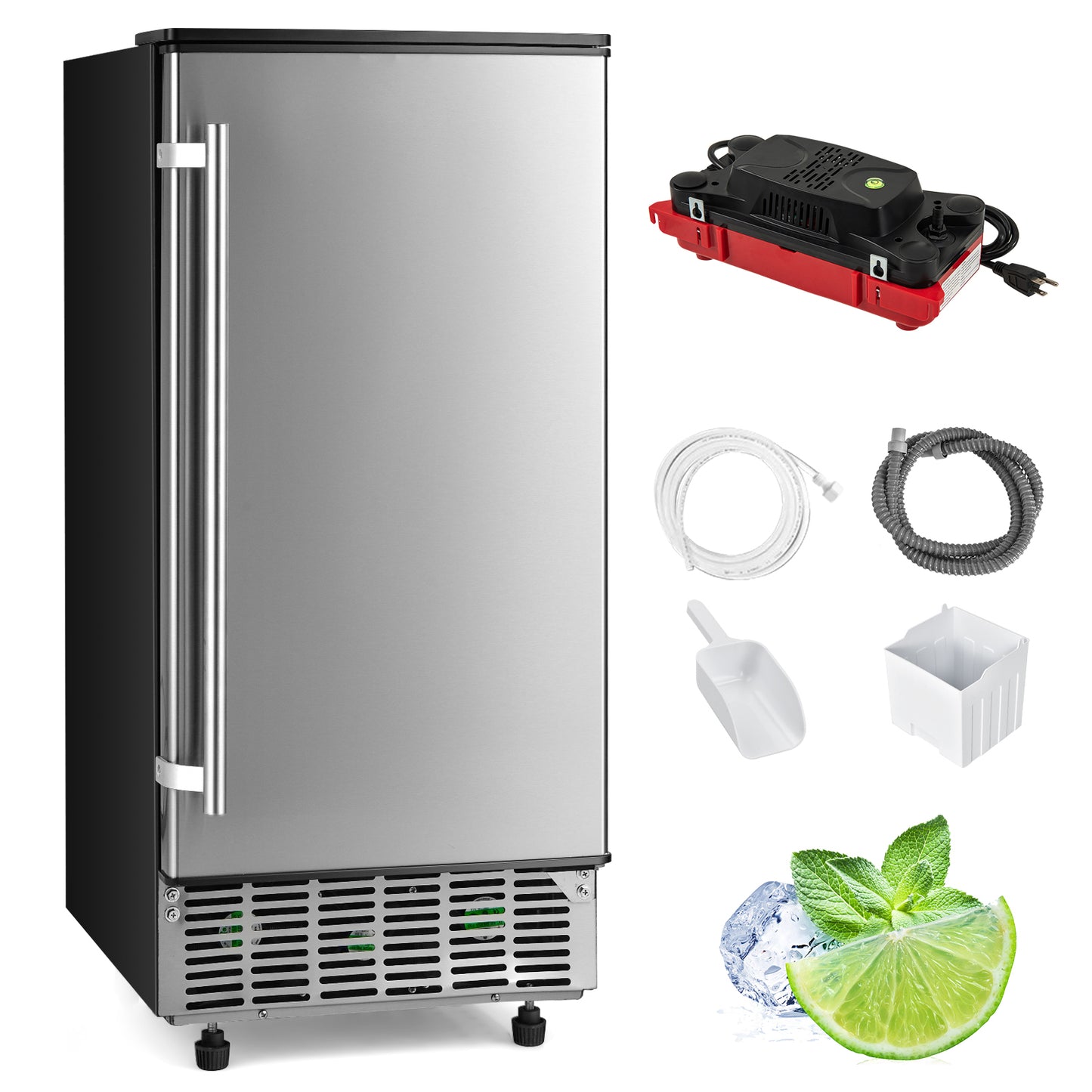 Undercounter Ice Maker, Free-Standing, Silver Ice Makers at Gallery Canada
