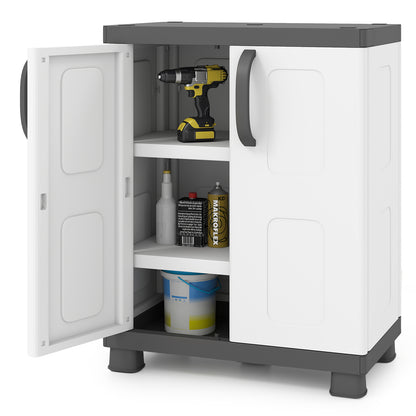 Freestanding Buffet Cabinet, 2 Doors, Adjustable Shelves, Gray Sideboards Cabinets & Buffets at Gallery Canada