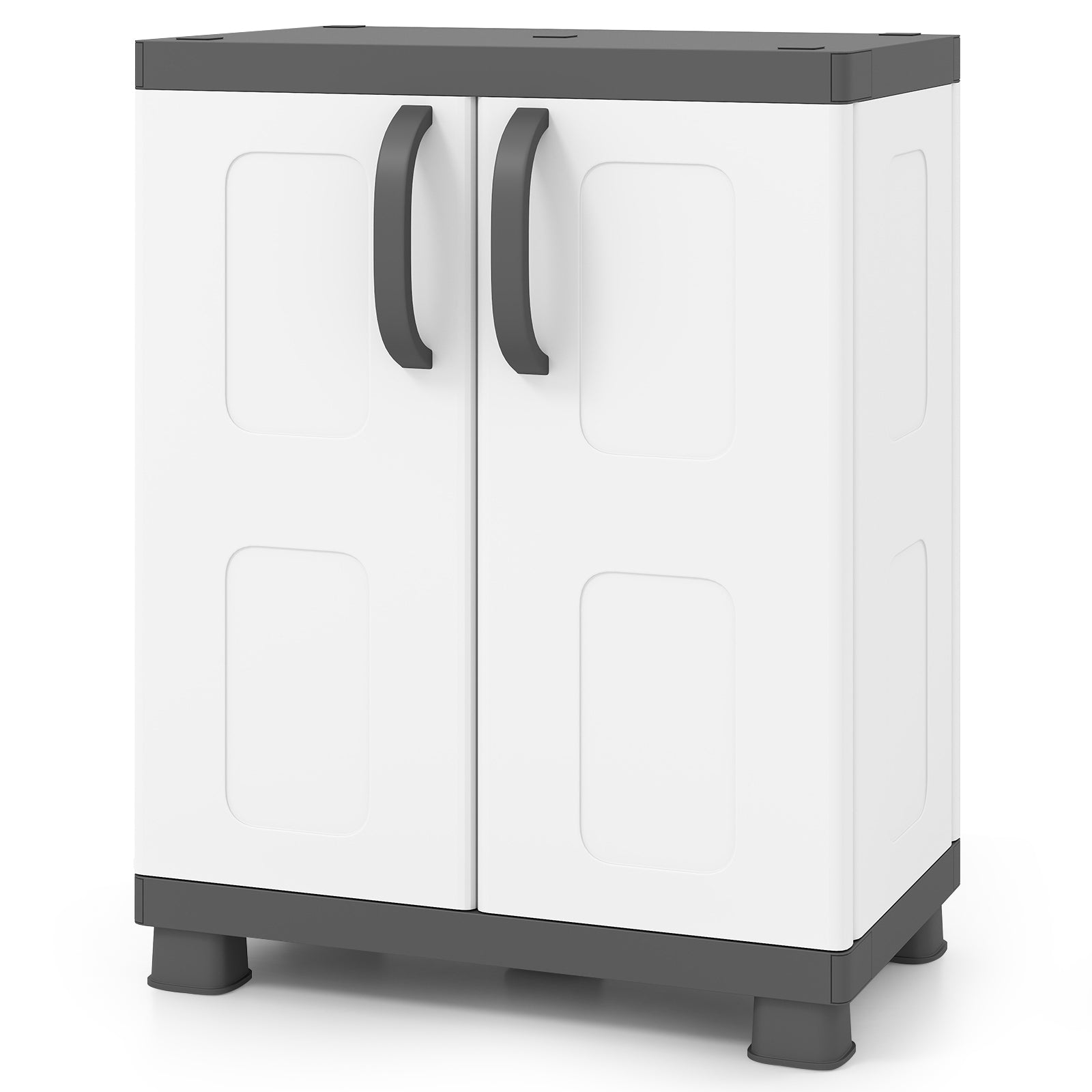 Freestanding Buffet Cabinet, 2 Doors, Adjustable Shelves, Gray Sideboards Cabinets & Buffets at Gallery Canada
