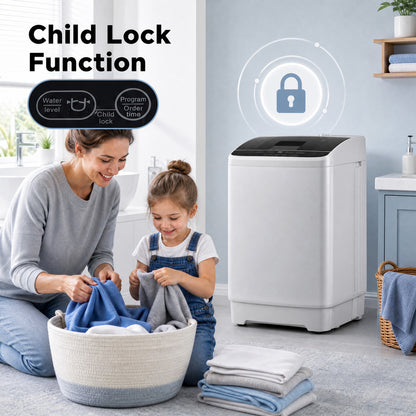 Full Automatic Washing Machine, 6 Water Levels, Gray