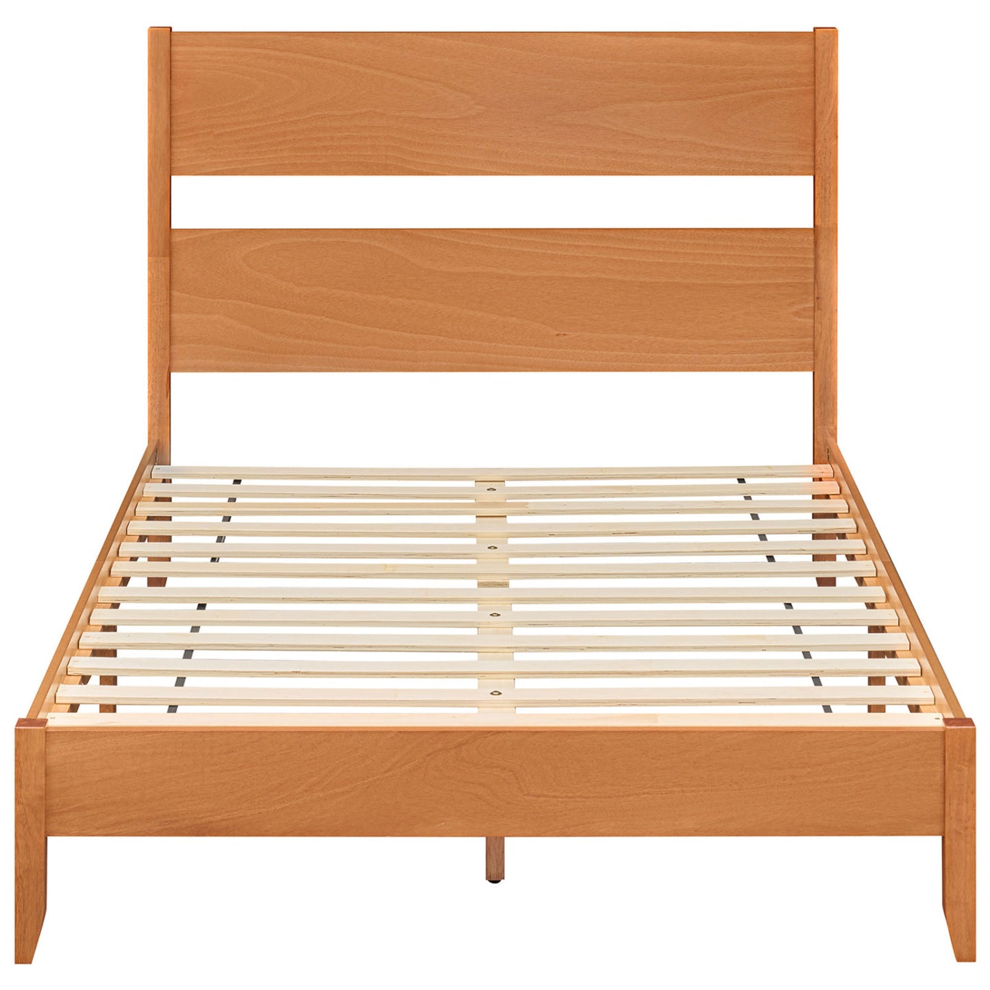 Full Bed Frame With Headboard, Solid Wood Legs, Warm Brown Beds & Bed Frames Brown at Gallery Canada