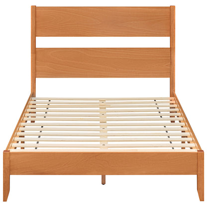 Full Bed Frame With Headboard, Solid Wood Legs, Warm Brown Beds & Bed Frames Brown at Gallery Canada