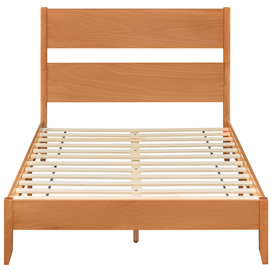 Full Bed Frame With Headboard, Solid Wood Legs, Warm Brown Beds & Bed Frames Brown at Gallery Canada