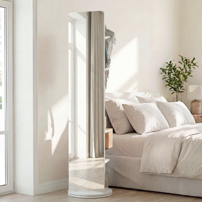 Full Length Mirror Coat Rack, Swivel Floor Mirror, White Coat Racks & Hall Trees at Gallery Canada