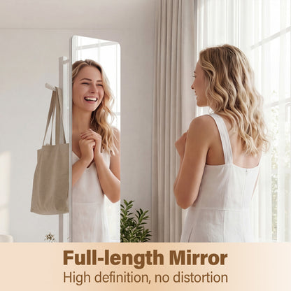 Full Length Mirror Coat Rack, Swivel Floor Mirror, White Coat Racks & Hall Trees at Gallery Canada