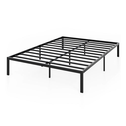 Full Size Metal Bed Frame, Heavy Duty Support Slats, Black