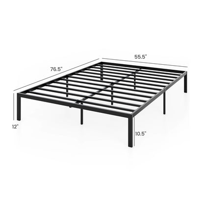 Full Size Metal Bed Frame, Heavy Duty Support Slats, Black Simple Bed Frame at Gallery Canada