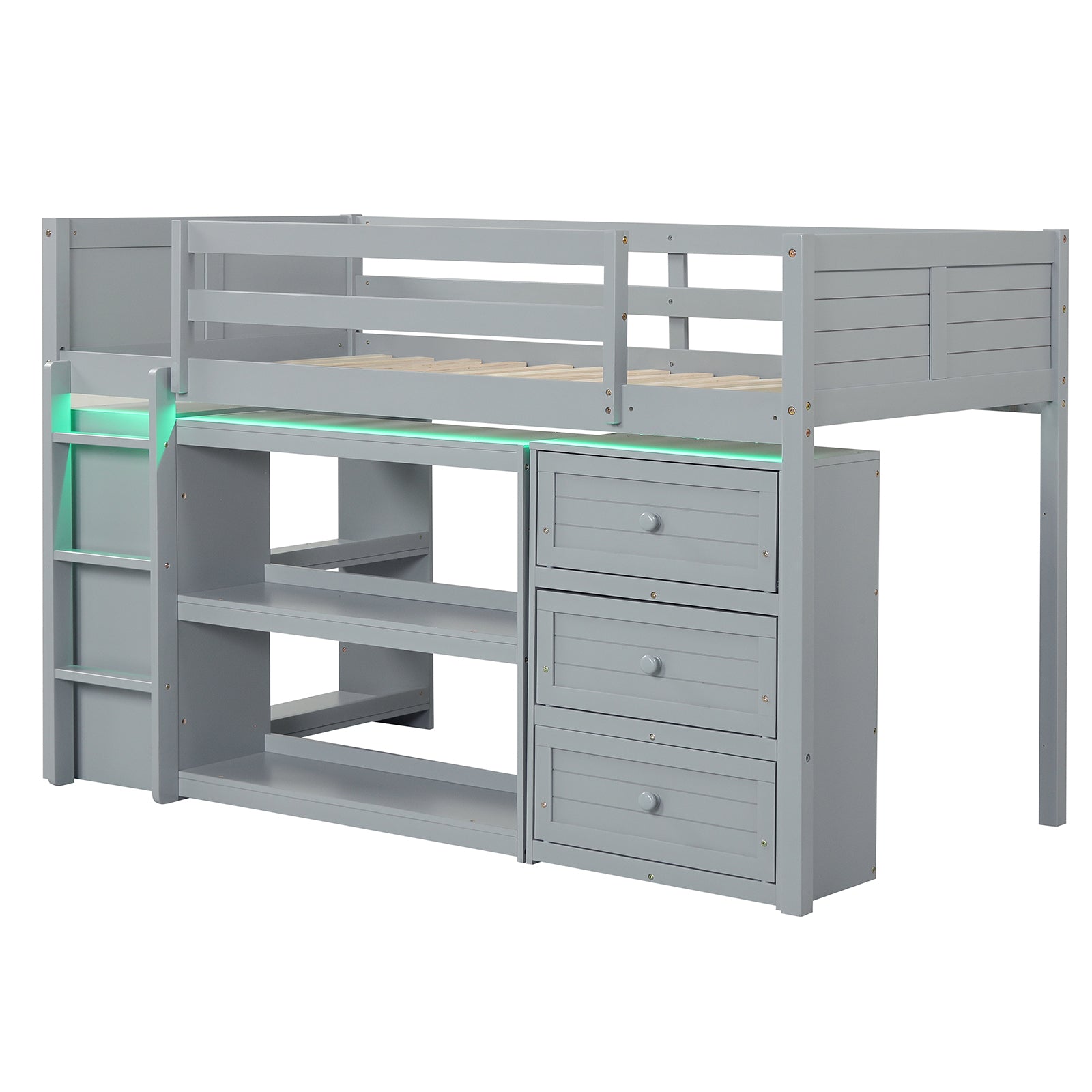 Full Size House Bed with Roof and Fence Rails for Kid, White Simple Bed Frame at Gallery Canada