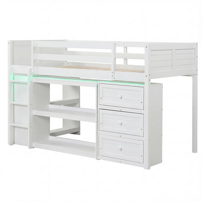 Full Size House Bed with Roof and Fence Rails for Kid, White Simple Bed Frame at Gallery Canada