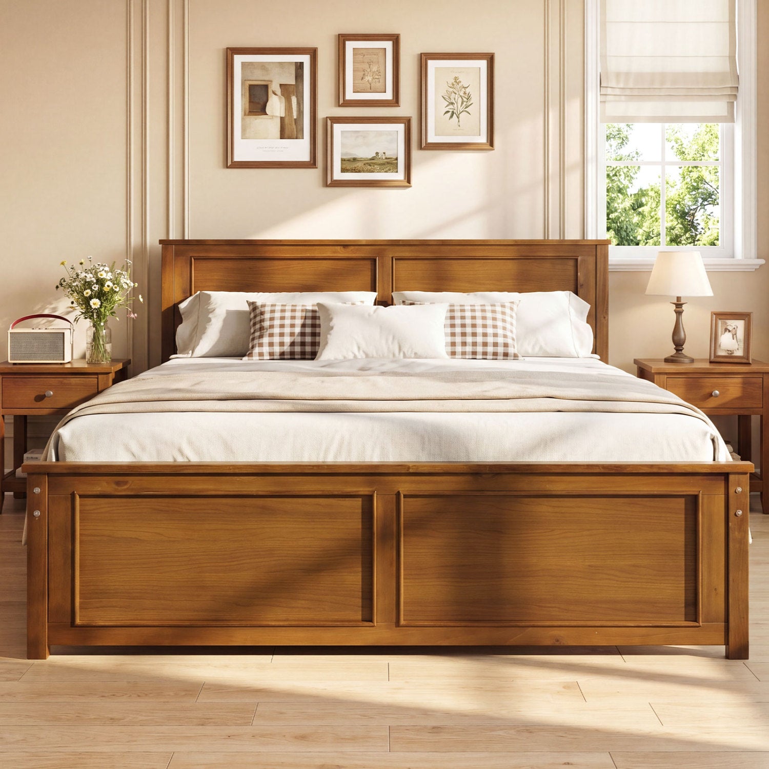 Full Size Wood Bed Frame with Headboard Simple Bed Frame at Gallery Canada