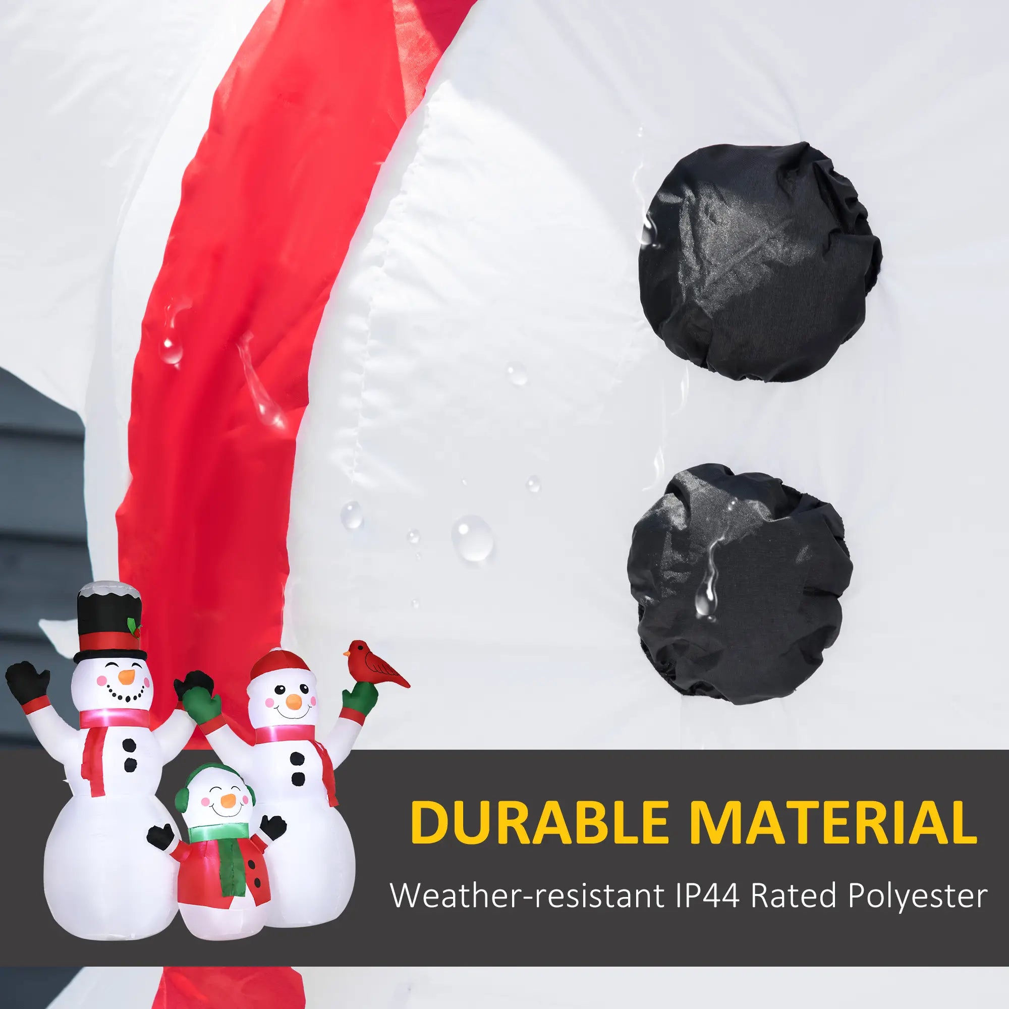 8ft Inflatable Christmas Snowman, LED Yard Display, Red Bird Christmas Inflatables at Gallery Canada
