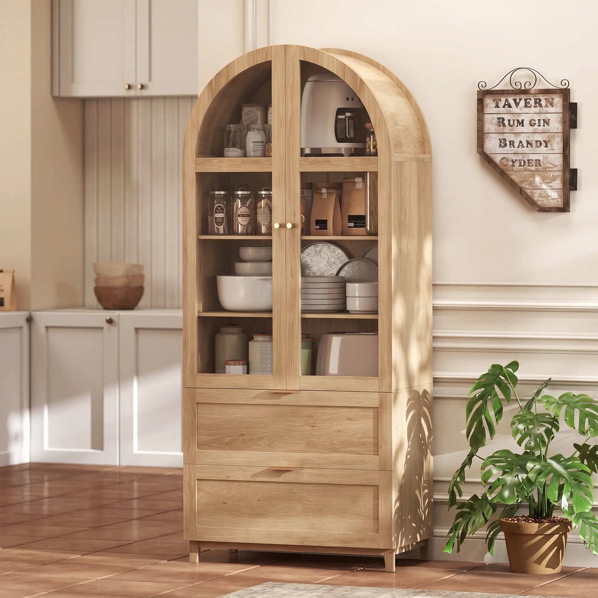 Arched Pantry Cabinet 71