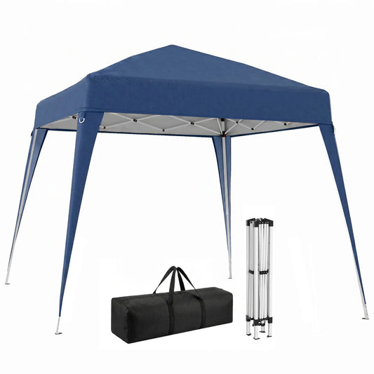8' x 8' Pop Up Canopy, Portable Folding Tent, Blue