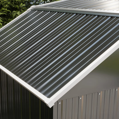 8' x 4' Galvanized Outdoor Storage Shed, Garden Shed, Adjustable Shelves Sheds at Gallery Canada