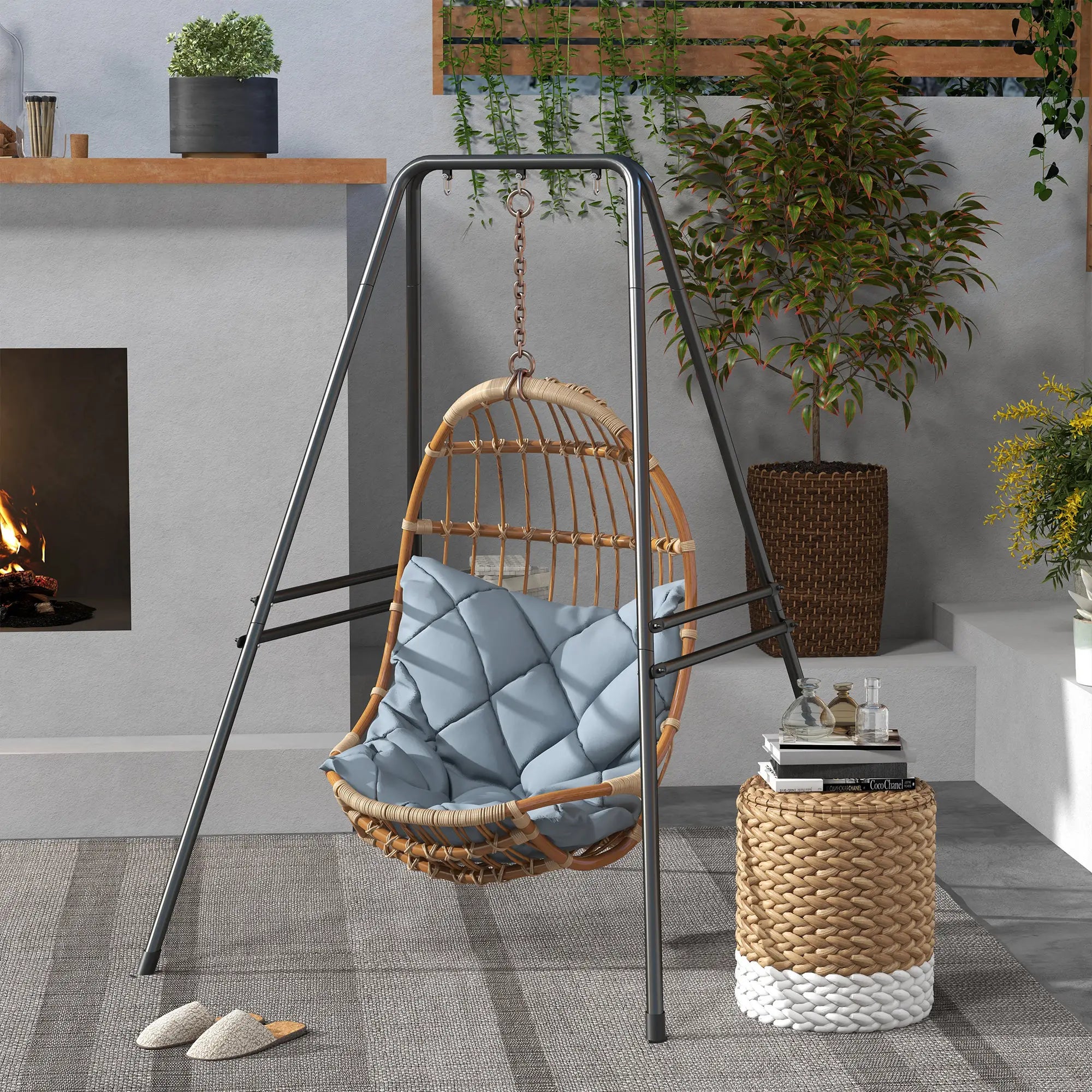 Heavy Duty Metal Hammock Chair Stand, 48.8