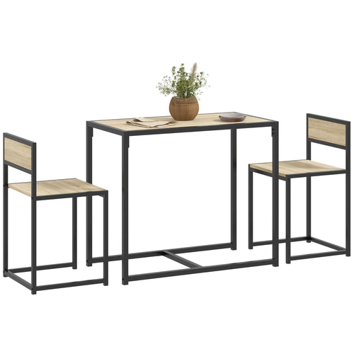 Industrial Dining Table Set for 2, Kitchen Table with Chairs