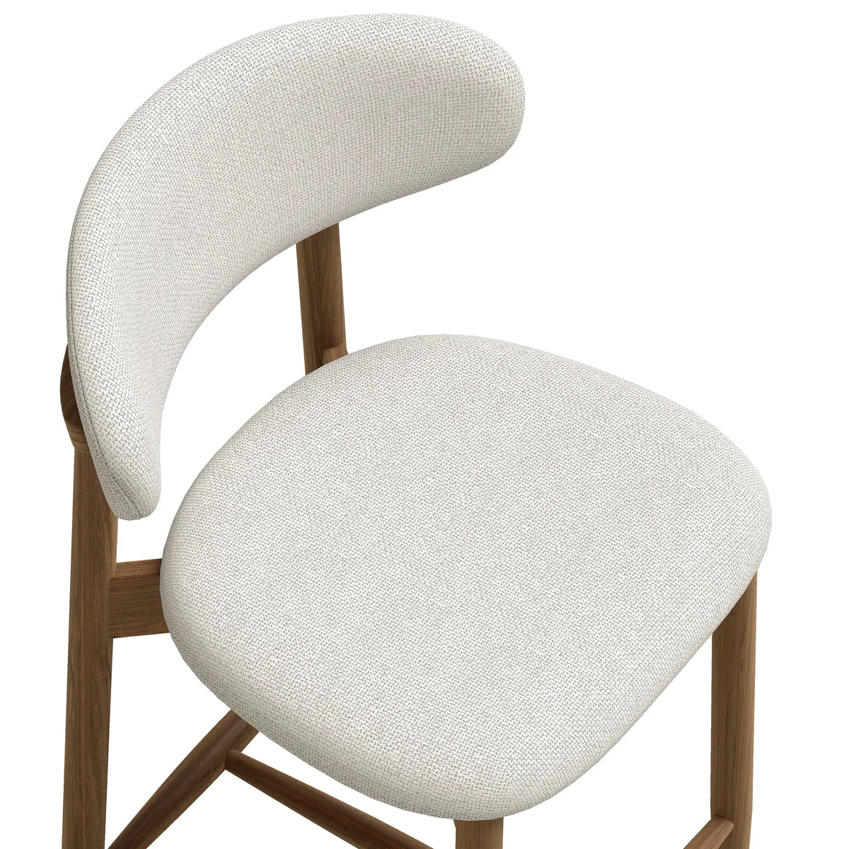 Bar Stools Set Of 2, Cream White, Curved Back Counter Height Bar Stools at Gallery Canada