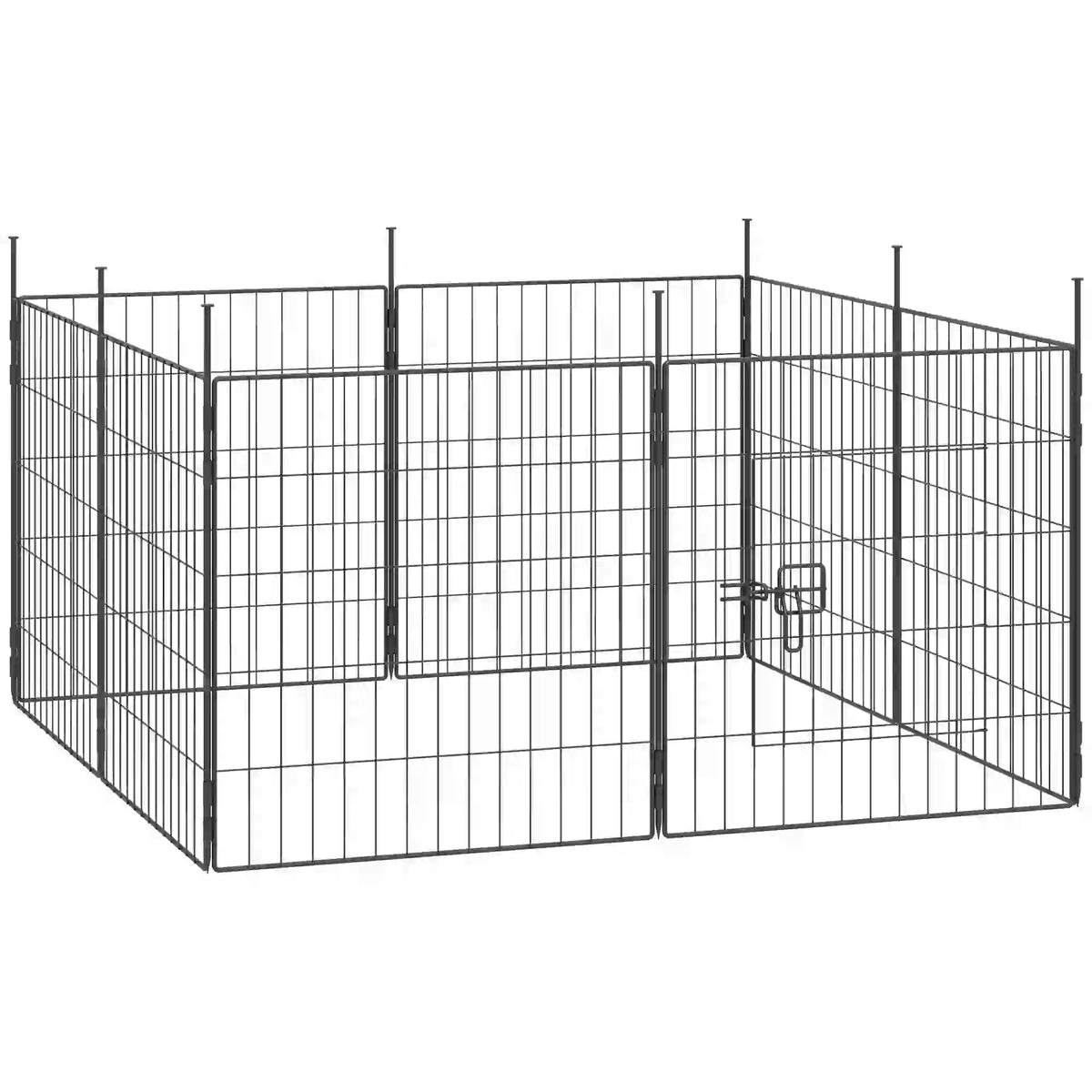 Heavy Duty Dog Playpen, 23.6" High, 8 Panels, Black Dog PlayPens Black at Gallery Canada
