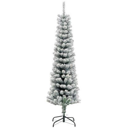 5ft Flocked Pencil Christmas Tree, Realistic Tips, Green Pencil Christmas Trees at Gallery Canada