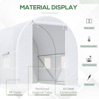 8.2x6.6x6.6ft Walk-in Greenhouse, Portable Garden Plant House, White Walk In Greenhouses at Gallery Canada