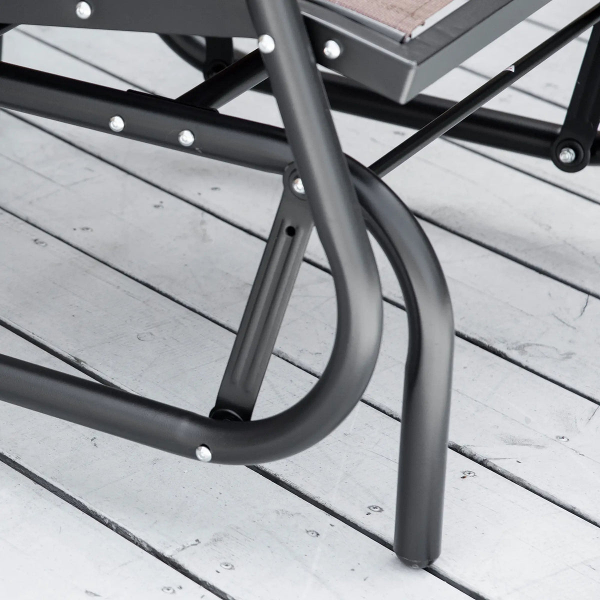 Outdoor Glider Chair, Breathable Mesh, Metal Frame, Brown Outdoor Gliders at Gallery Canada