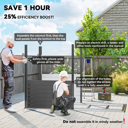 4.6' X 9' Steel Outdoor Storage Shed, Lean To Shed, Metal Tool House, Dark Grey Sheds at Gallery Canada