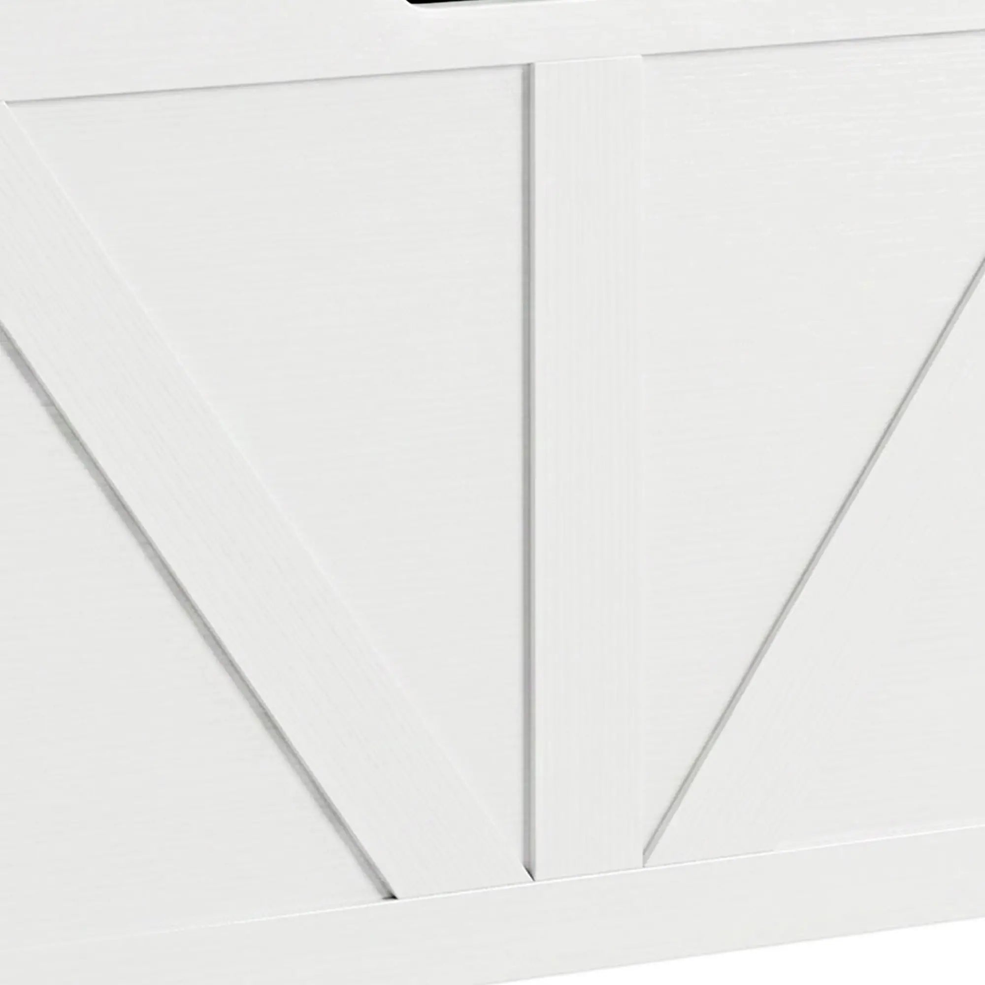 31.5 Inches Storage Chest with Safety Hinge, Wood Grain, White Storage Ottomans & Benches at Gallery Canada