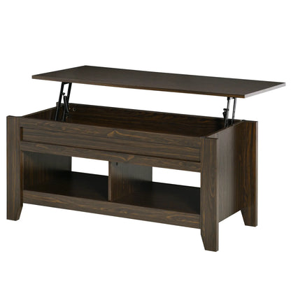Lift Top Coffee Table With Storage, Dark Walnut Coffee Tables at Gallery Canada