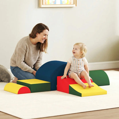 Toddlers Climbing Toys, 5-Piece Foam Blocks, Soft Play Set Kids Gym & Playmats at Gallery Canada