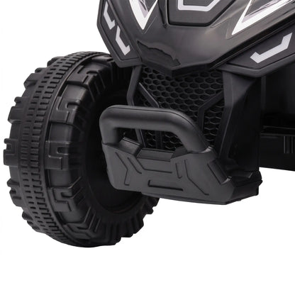 6V Kids ATV, 4 Wheels Quad, Button Control, 45Mins, Black Electric Toy Cars at Gallery Canada