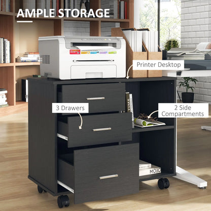 Modern Lateral Filing Cabinet, 3 Drawer, Letter and A4 Size, Black Office Cabinets & Cupboards at Gallery Canada