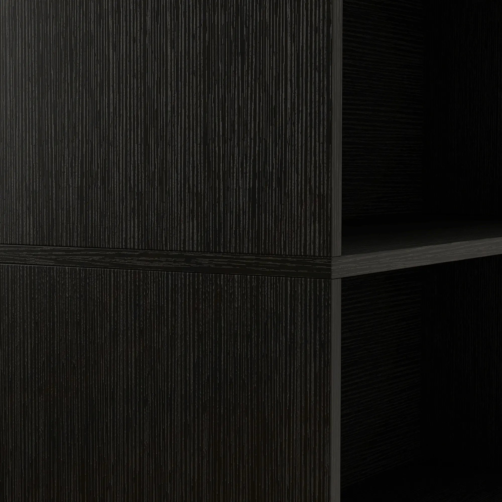 5-Tier Bookshelf With LED Lights, Cable Holes, Black Wood Grain Display Bookshelves at Gallery Canada