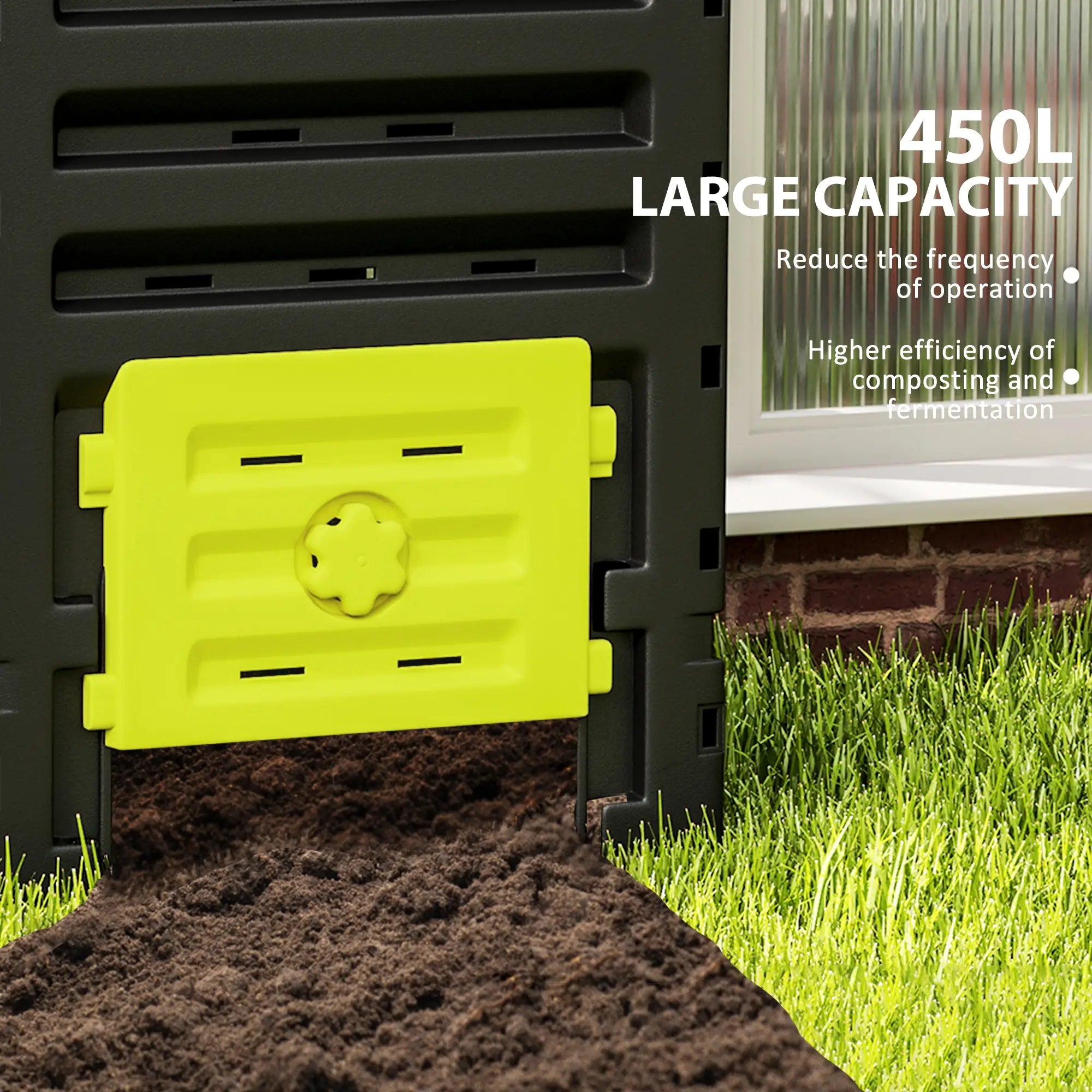 Compost Bin, Garden Composter, 120 Gallon (450L), Yellow Outdoor Compost Bin at Gallery Canada