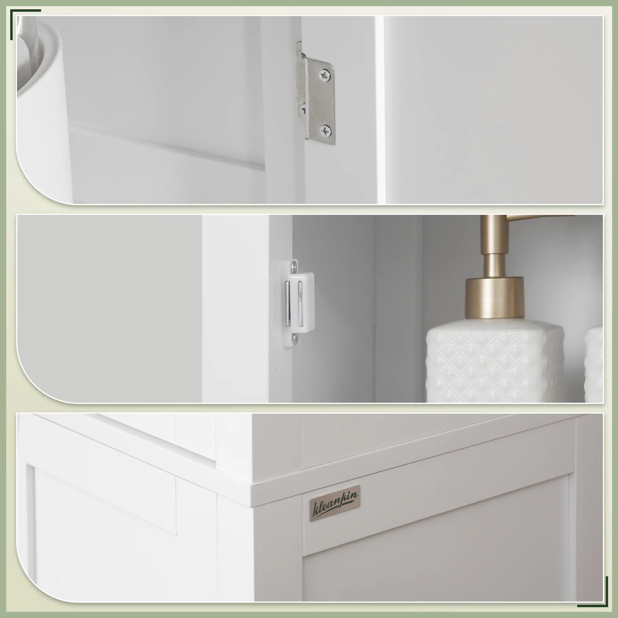 Tall Bathroom Cabinet, Freestanding Storage Organizer, 15