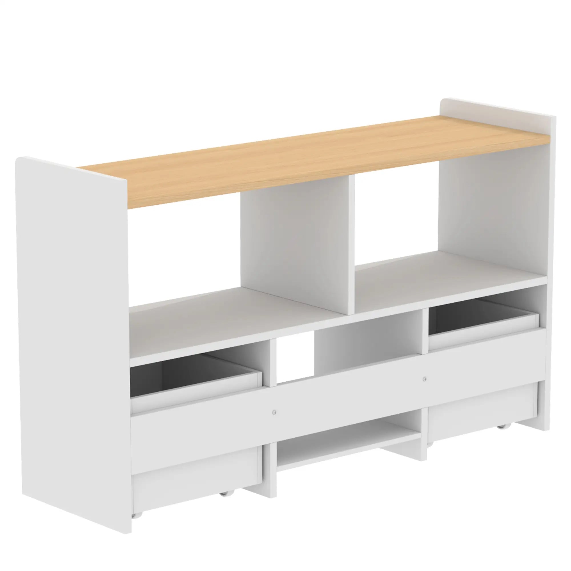 Toy Storage Organizer, 2 Drawers 3 Cubbies, White Baby & Kids Storage at Gallery Canada