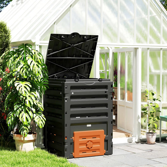 Compost Bin, Garden Composter, 120 Gallon (450L), Orange