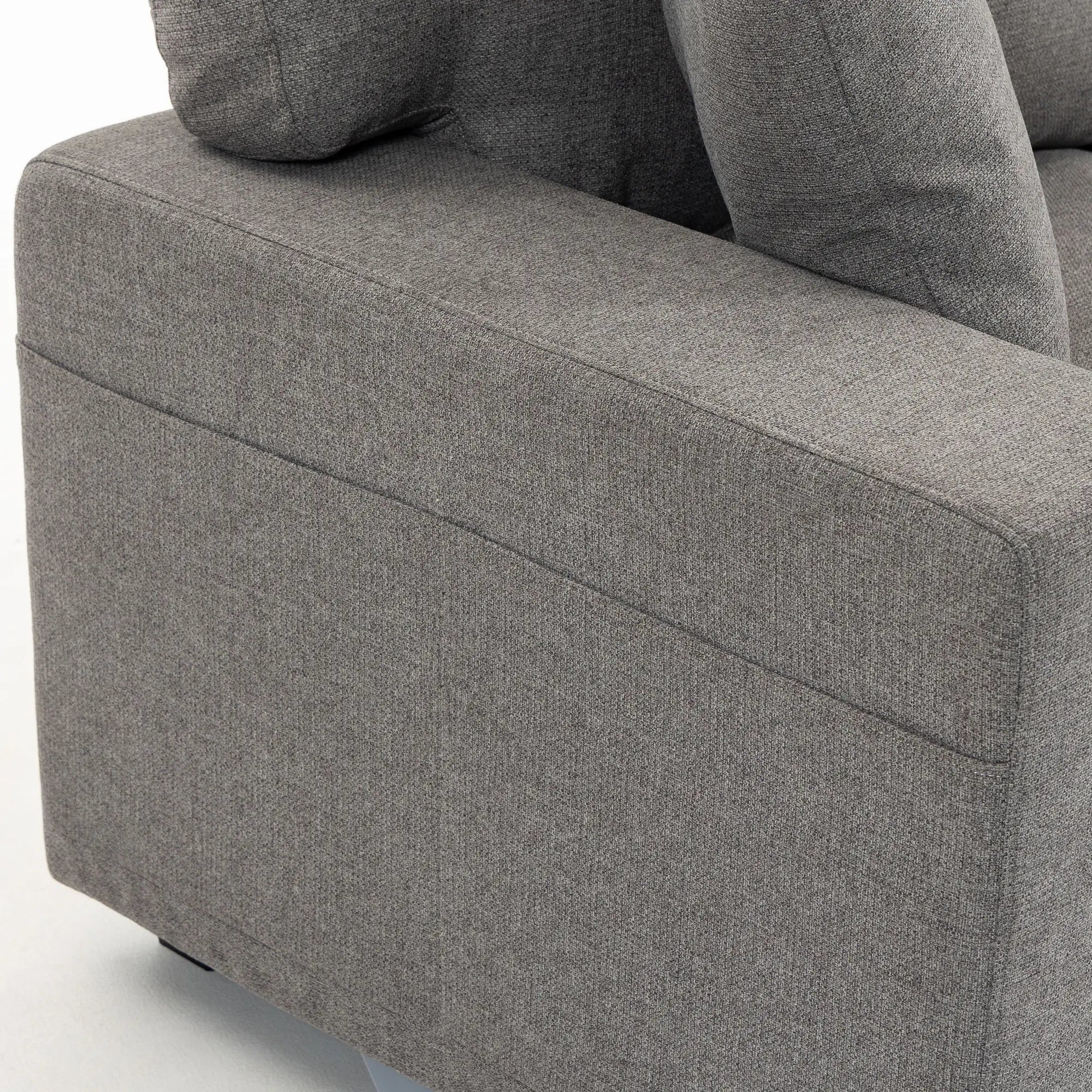 3-Seater Sofa With Storage Pockets, Grey 3-Seater Sofas at Gallery Canada