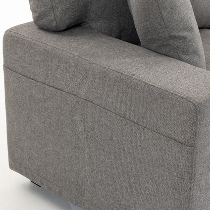 3-Seater Sofa With Storage Pockets, Grey 3-Seater Sofas at Gallery Canada