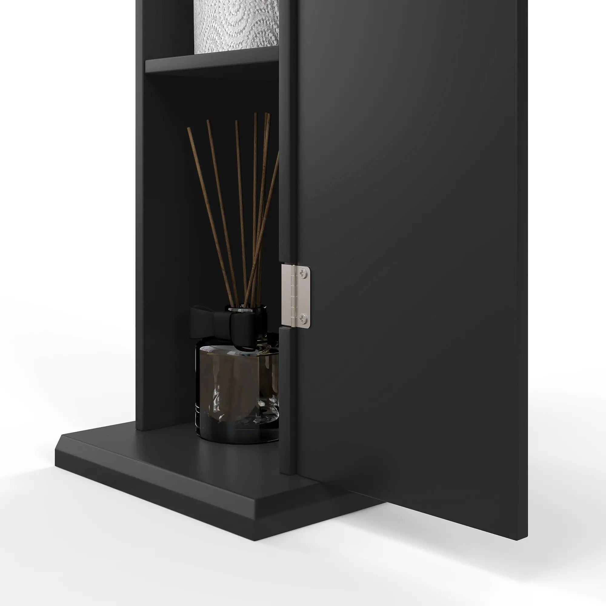 Small Toilet Paper Cabinet, Bathroom Corner Storage, Black Bathroom Cabinets at Gallery Canada