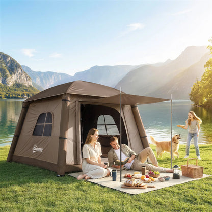 Inflatable Camping Tent, 1-2 Person, Khaki and Brown Camping Tents at Gallery Canada