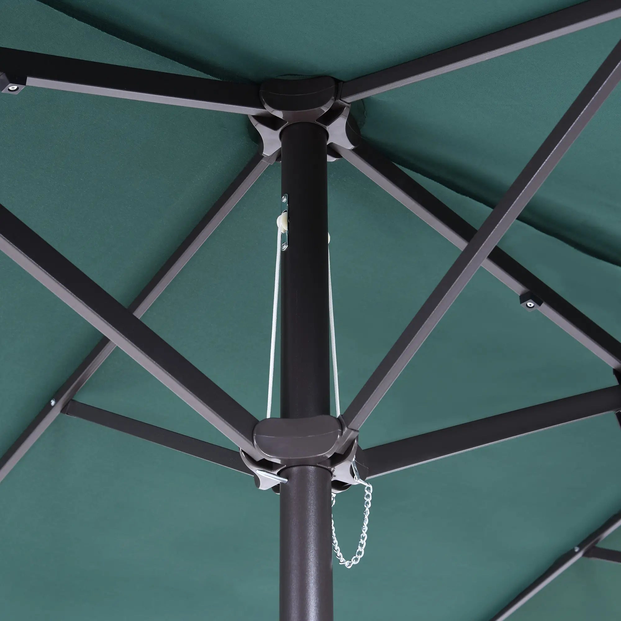 15ft Double-Sided Patio Umbrella, Dark Green Sun Umbrellas at Gallery Canada
