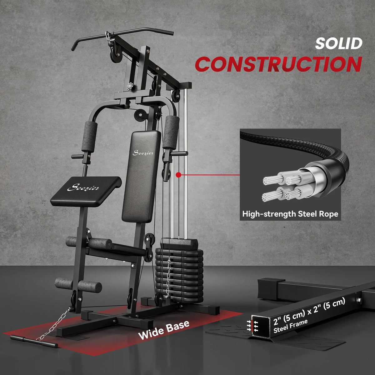 Multi-Exercise Home Gym, 99lbs Weight Stack, Full Body Workout Power Towers at Gallery Canada