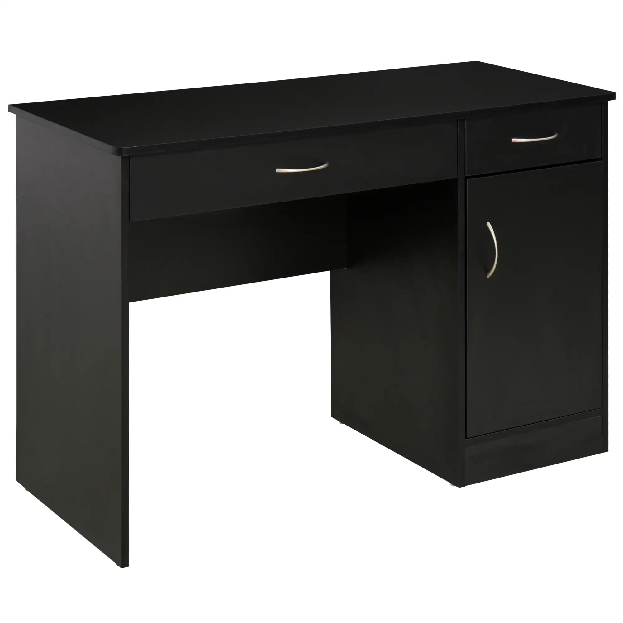 Computer Desk with Storage Drawers, Study Writing Table, Black Writing Desks Black at Gallery Canada