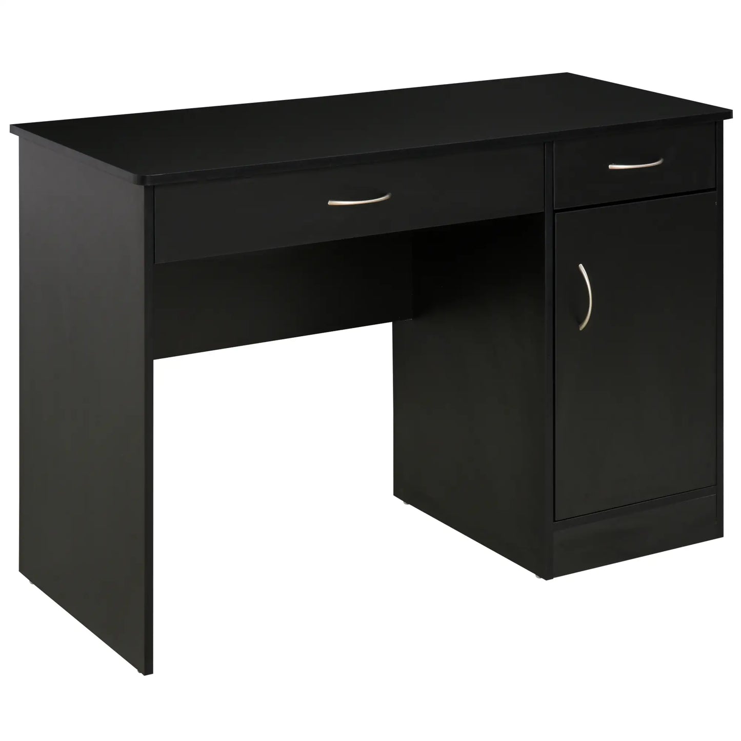 Computer Desk with Storage Drawers, Study Writing Table, Black Writing Desks Black at Gallery Canada