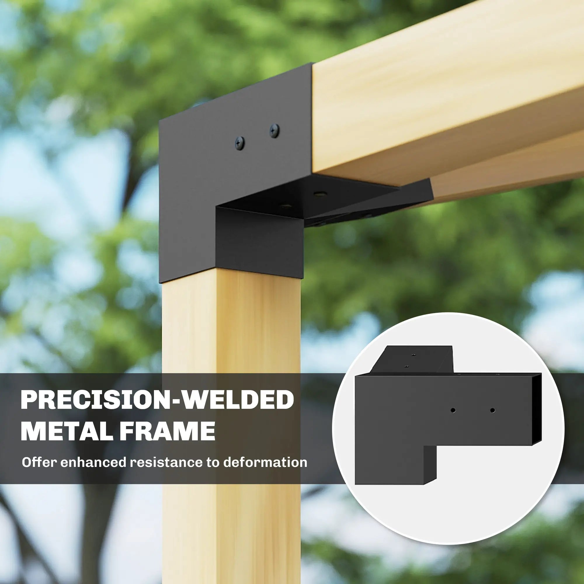 15° Slanted Pergola Bracket Kit, 3.6