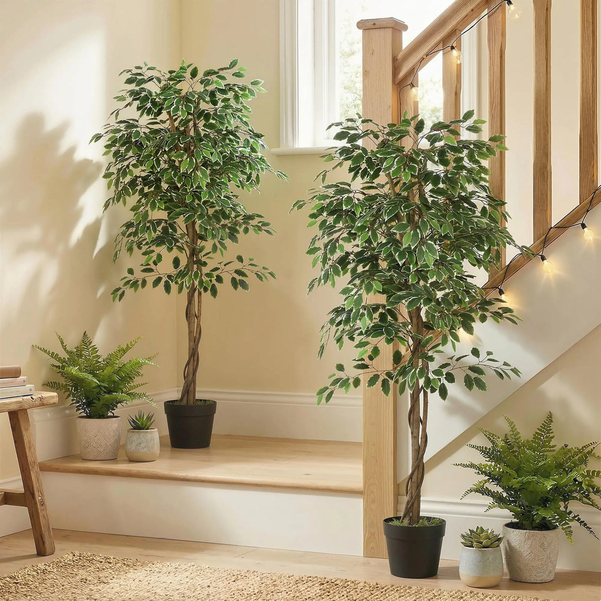 5.3 FT Artificial Ficus Tree With Pot, Indoor Home Office Decor Artificial Trees at Gallery Canada