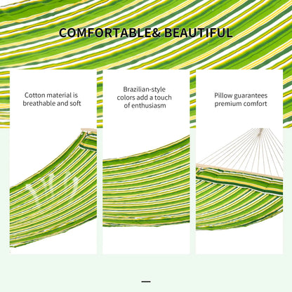 Patio Hammock With Pillow, Striped Camping Lounger, Green Camping Hammocks at Gallery Canada