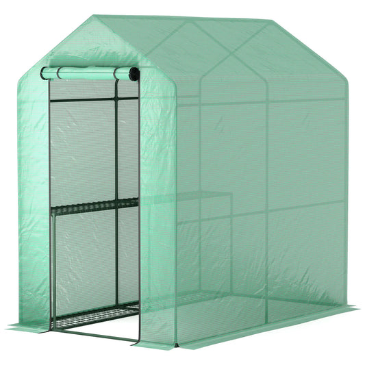 Walk-in Greenhouse, 73" x 47" x 75", Portable Plant House, Green Walk In Greenhouses Green, Dark Green at Gallery Canada